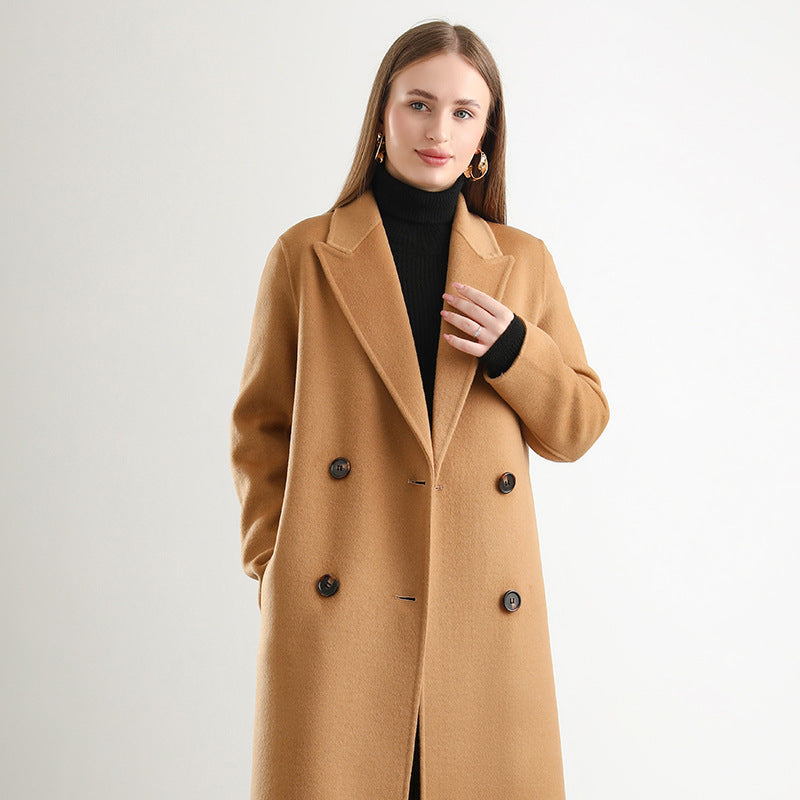 Manteau long en laine pour femme élégant et chaud – disponible chez Beloreva