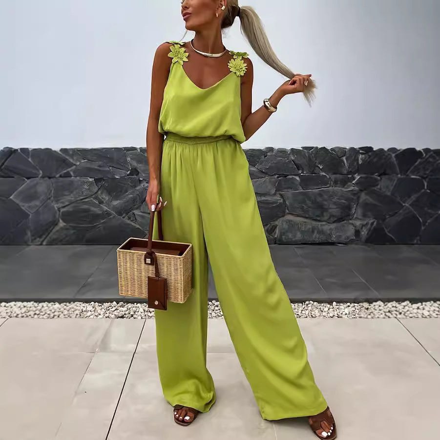 Jumpsuit Bretelles Fleuries – Fraîcheur Chic