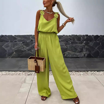 Jumpsuit Bretelles Fleuries – Fraîcheur Chic