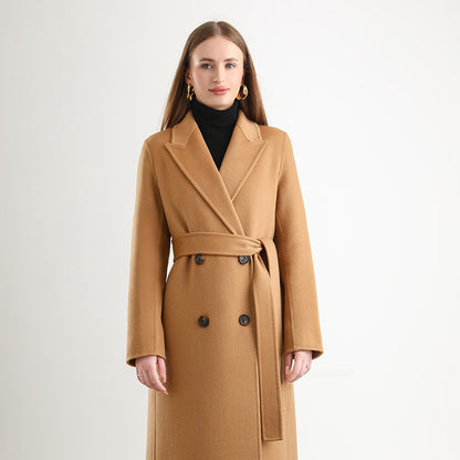 Manteau long en laine pour femme élégant et chaud – disponible chez Beloreva