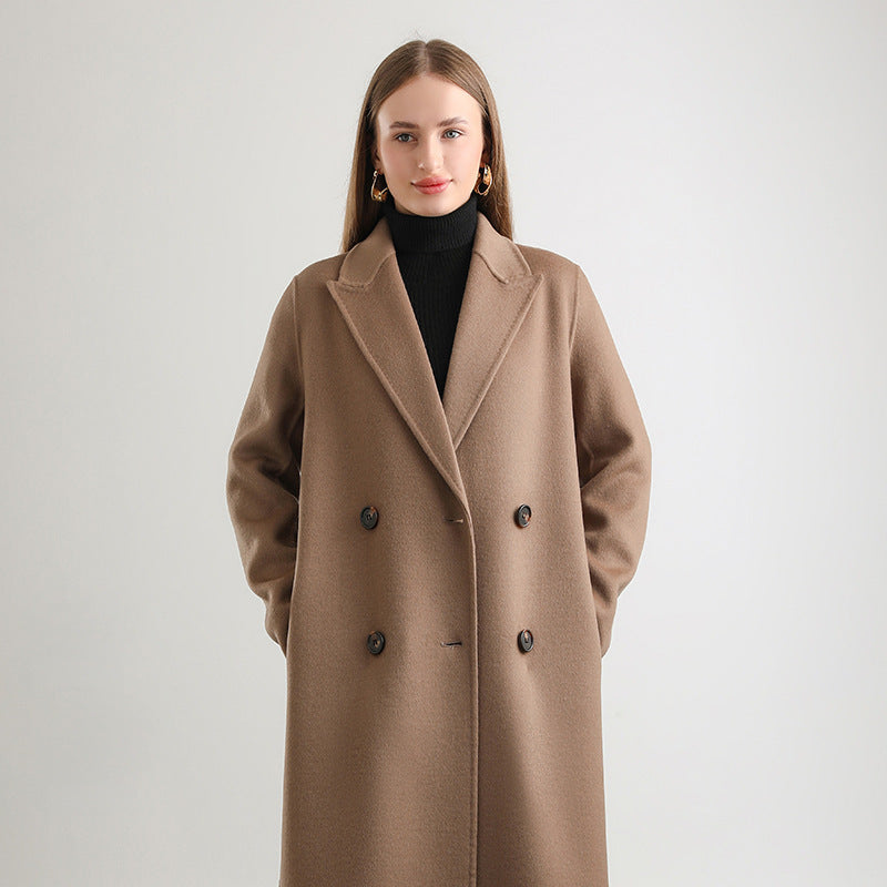 Manteau long en laine pour femme élégant et chaud – disponible chez Beloreva