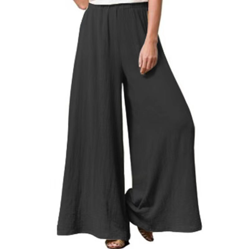 Pantalon Large Décontracté en Coton et Lin – Coupe Oversize
