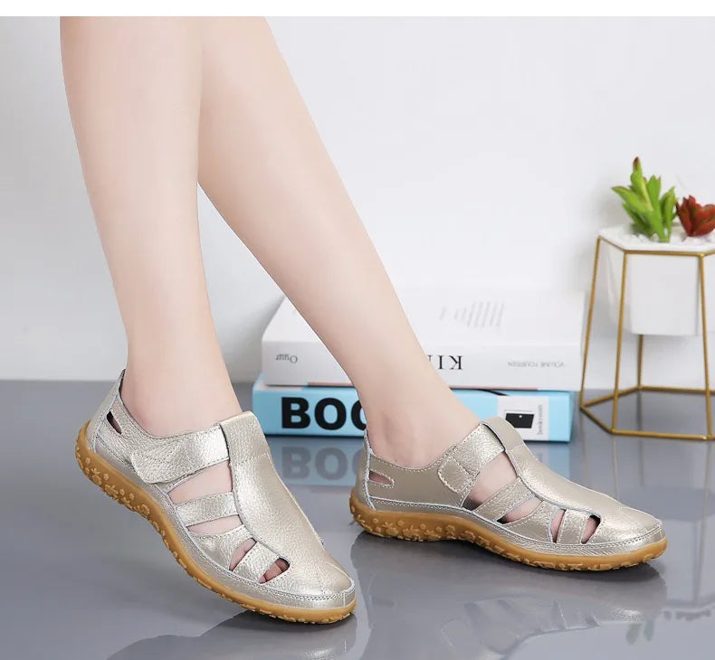 Sandales Confort en Cuir – Style Vintage