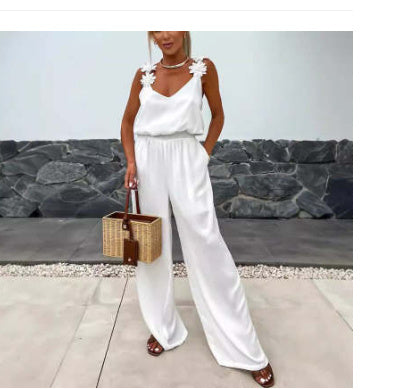 Jumpsuit Bretelles Fleuries – Fraîcheur Chic